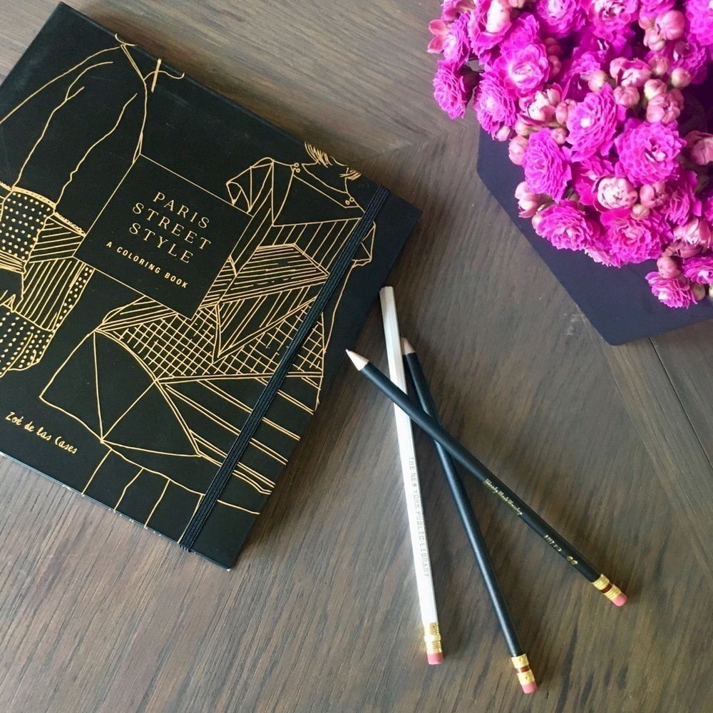 Paris Street Style coloring book for grownups